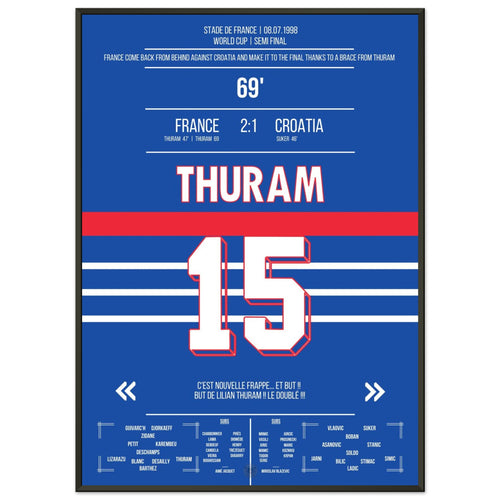 El doblete de Thuram lleva a Les Bleus a la final de la Copa del Mundo 1998.