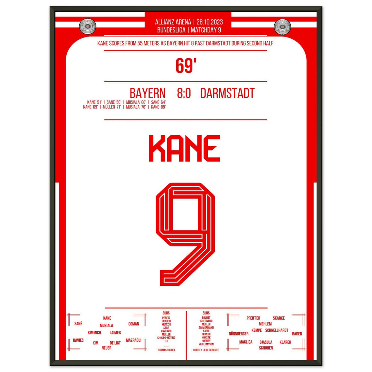Kane's Traumtor aus 55 Metern bei 8-0 Sieg gegen Darmstadt