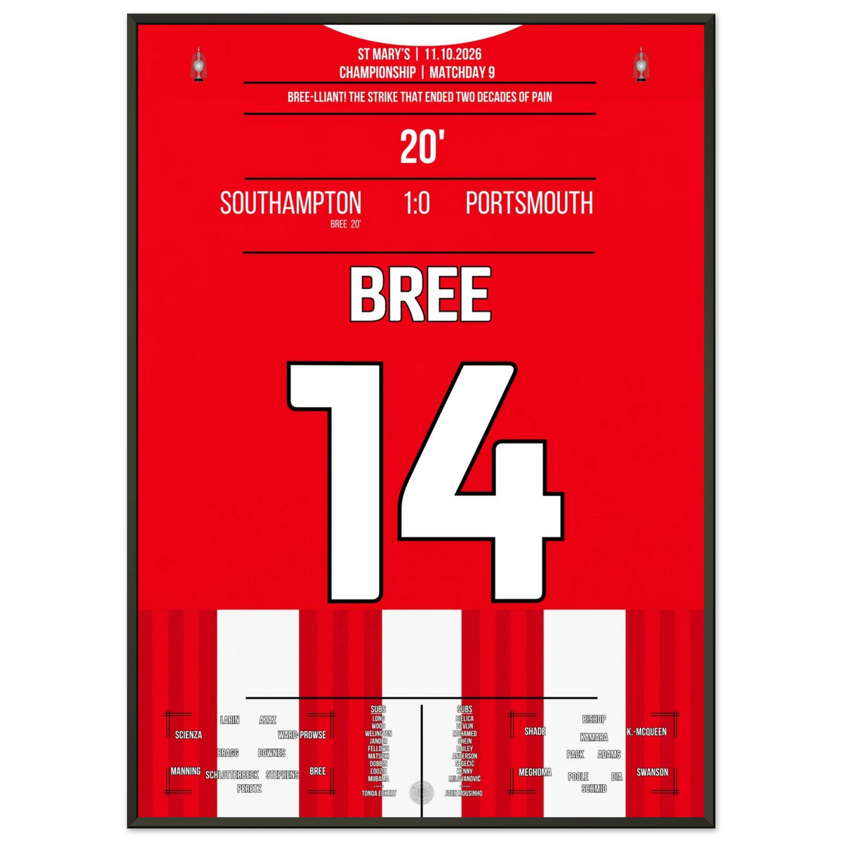 Bree-lliant! Bree Leads the Saints to South-Derby Victory