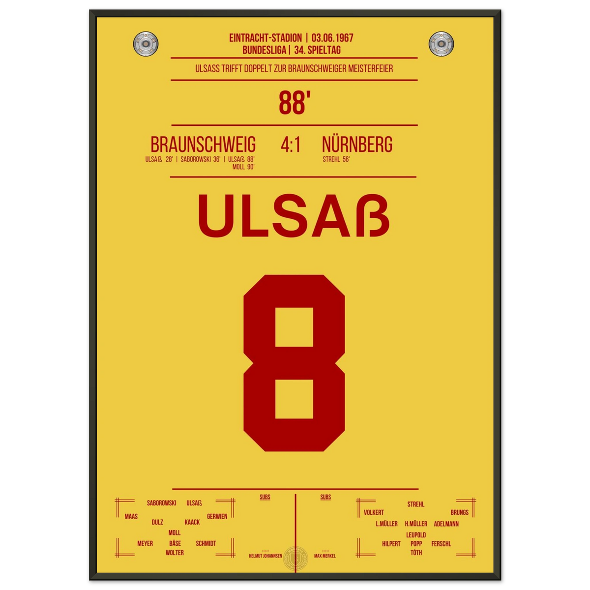 Braunschweig's victory in the German championship in 1967