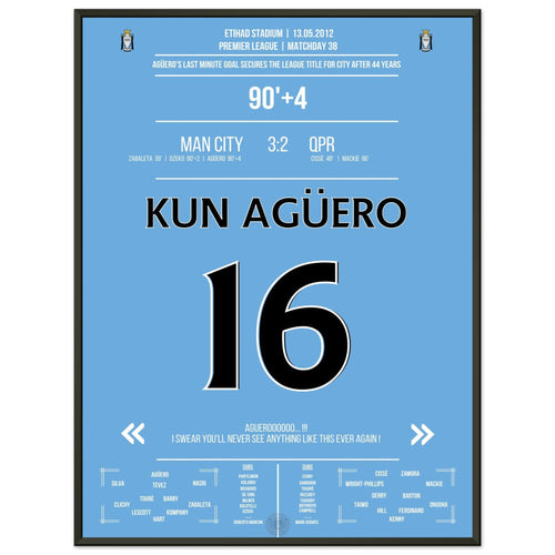 El legendario gol de Agüero para el título