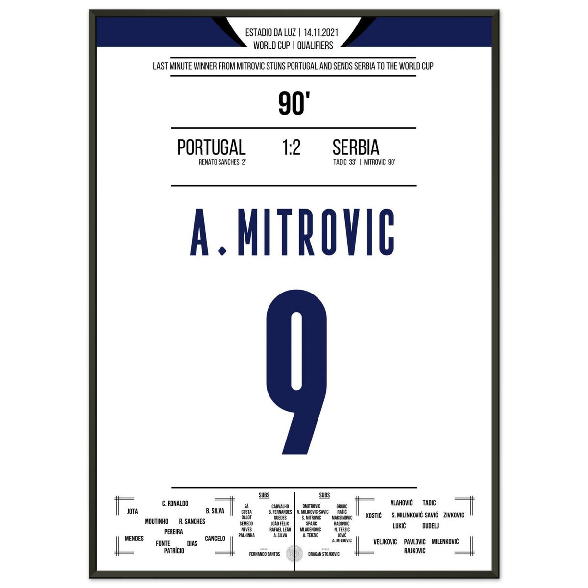 Mitrovic porta la Serbia ai Mondiali all'ultimo minuto.