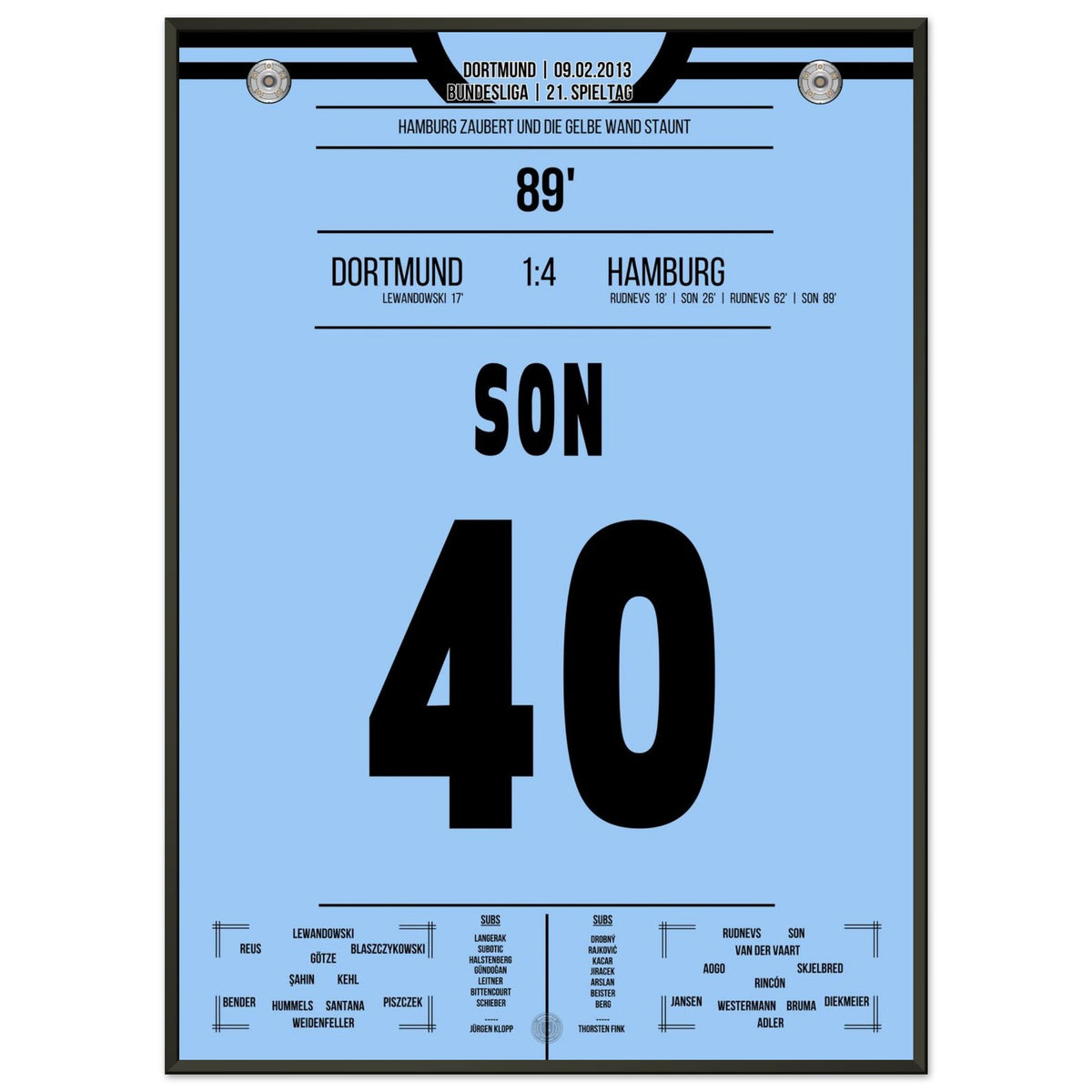 Double pack from Son and Hamburg disenchants Dortmund in their own stadium