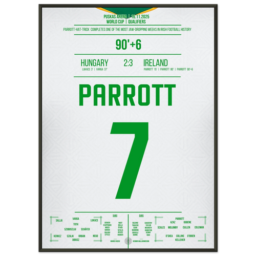 Parrott hat trick! Ireland storm into the World Cup playoffs with wild victory in Hungary