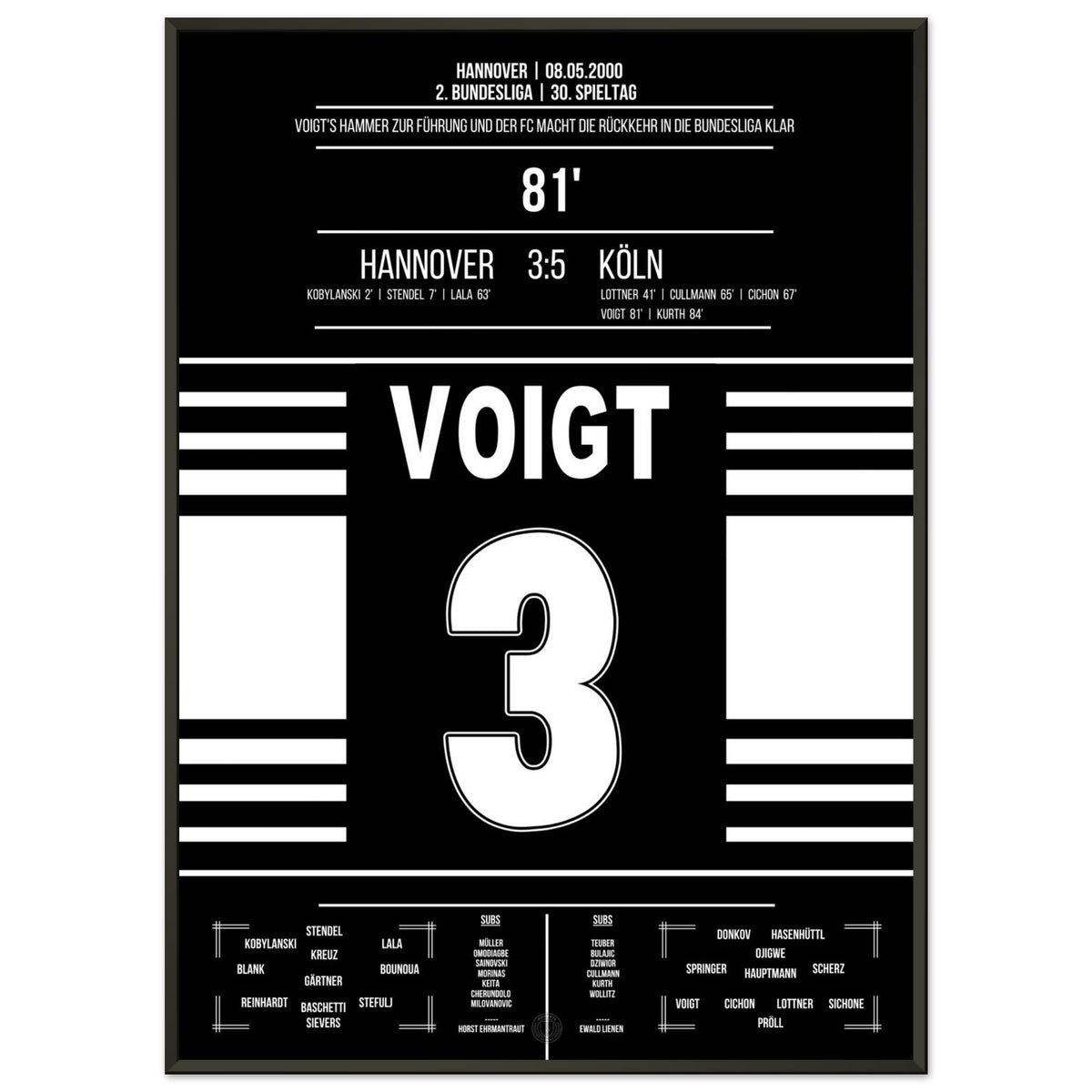 Voigt's gol di leadership per la promozione del 2000