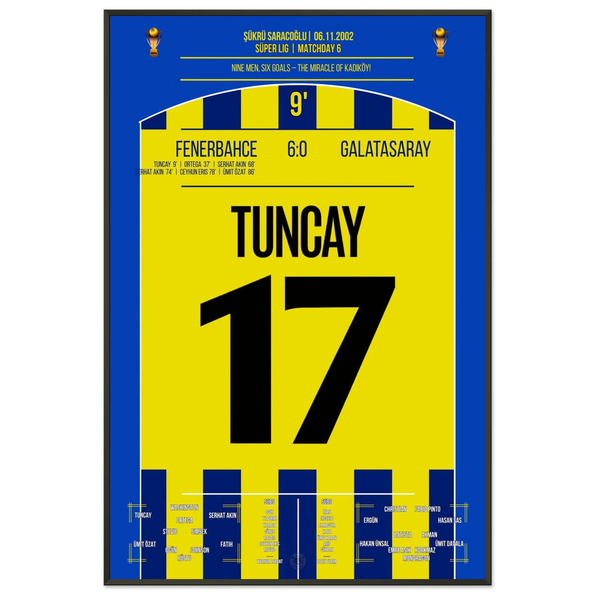 Tuncay inicia una histórica victoria por 6-0 ante el Gala