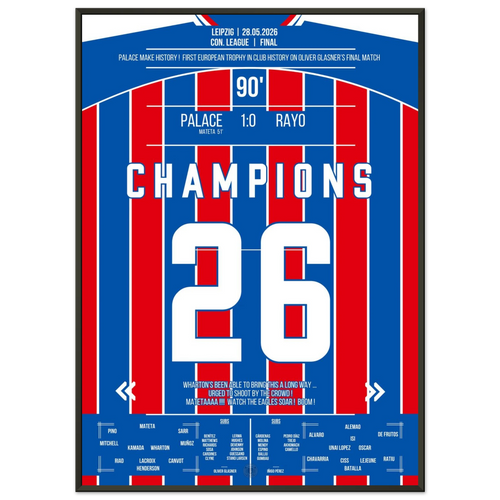 Palace conquers Europe with the first European Cup win in the club's history