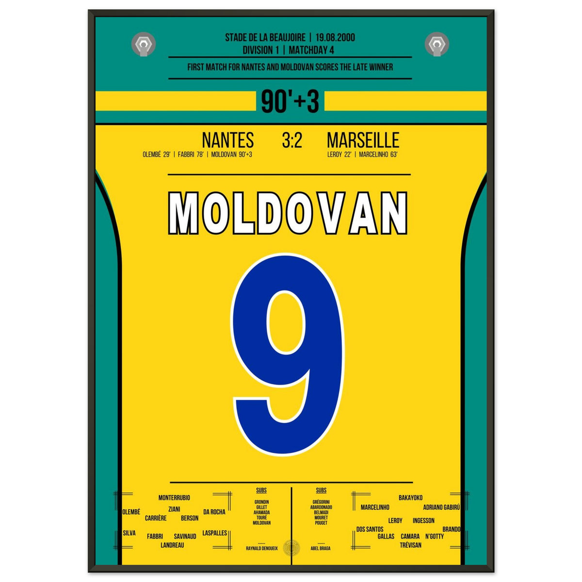 Moldovan marca el gol de la victoria en su debut con Nantes.
