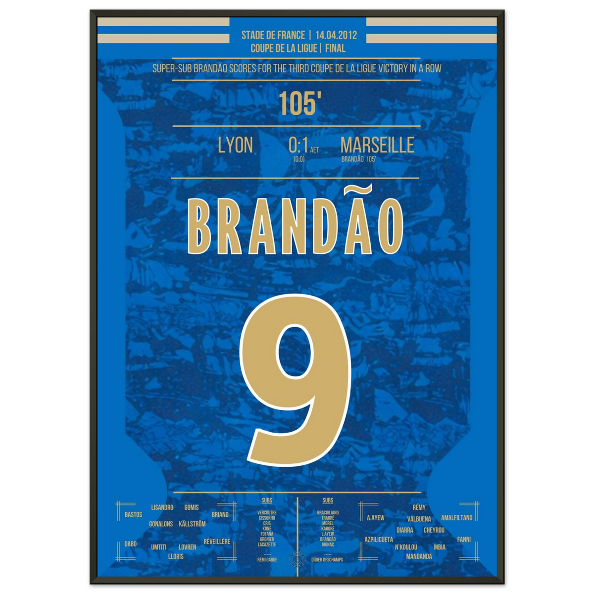 Brandão redeems Marseille in extra time of the cup final against Lyon