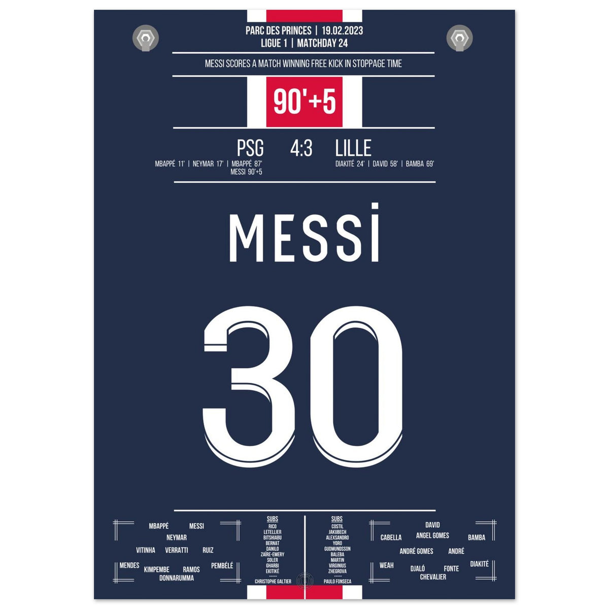 Messi segna con un calcio di punizione all'ultimo minuto per la vittoria del PSG