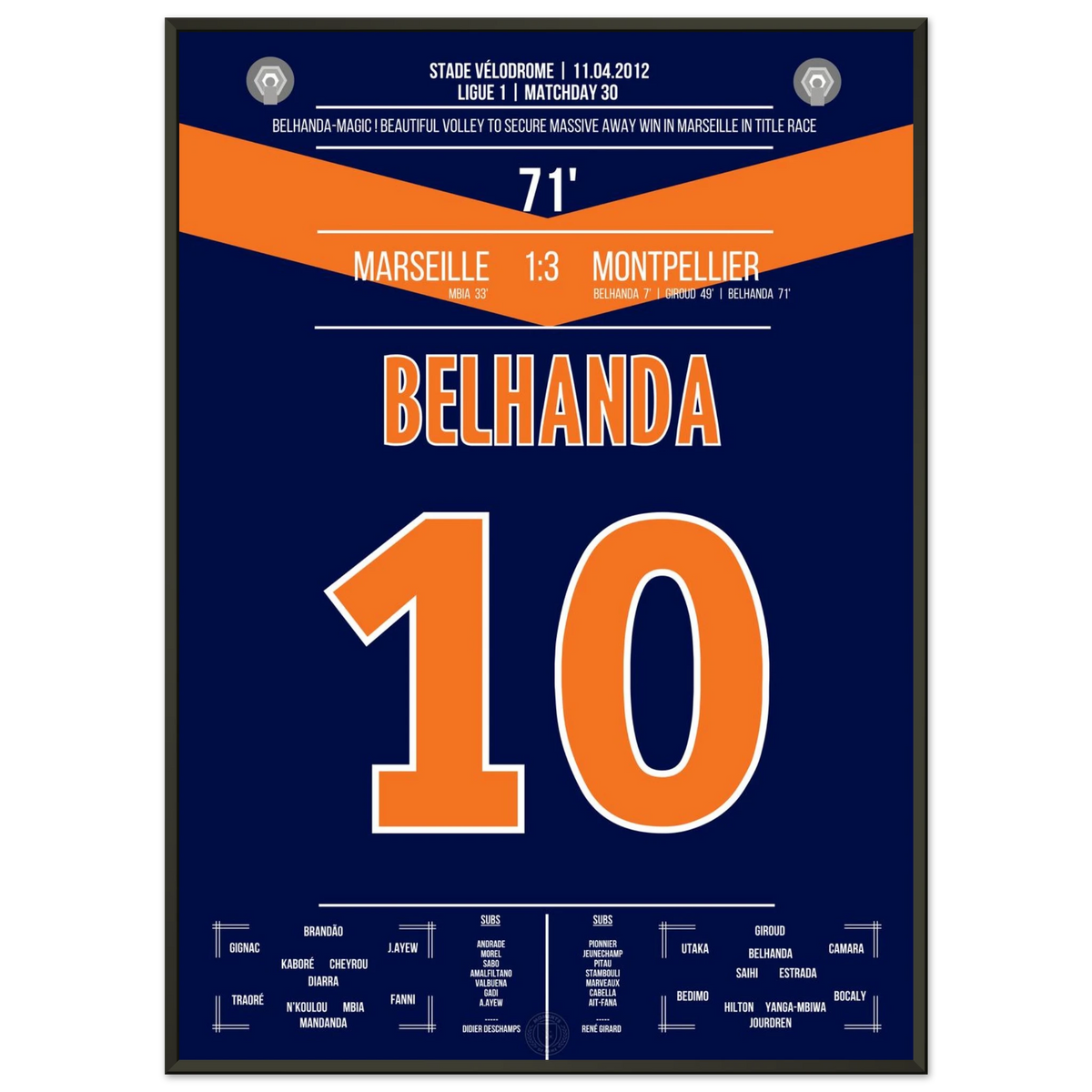 Belhanda's dream goal in the victory in Marseille in the championship season