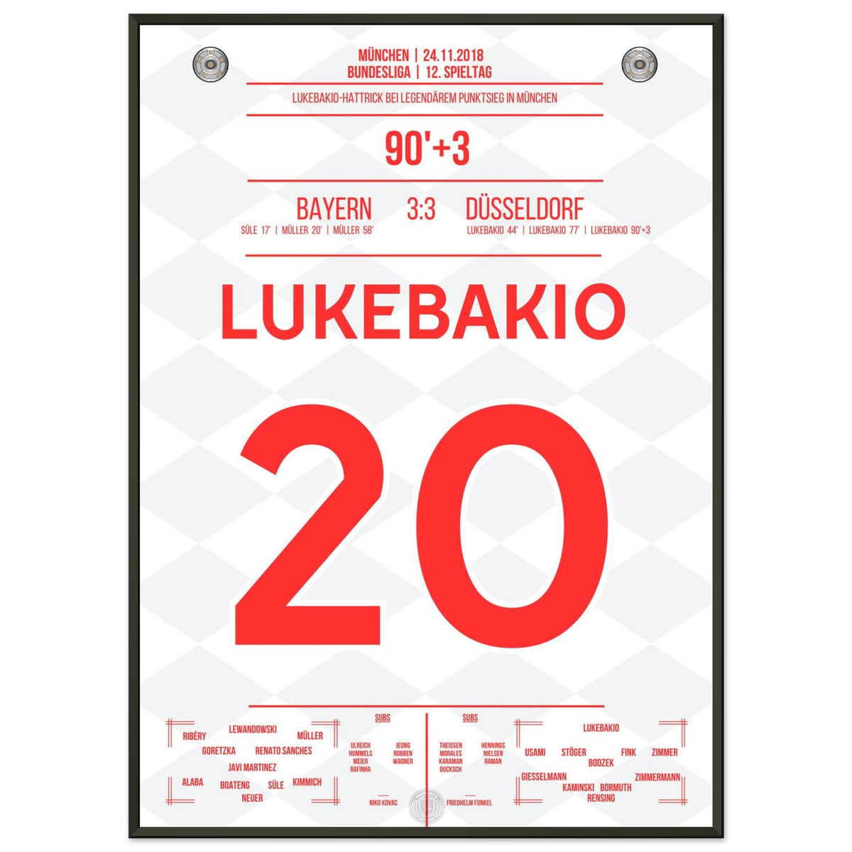 Lukebakio Hattrick contra <tc>Bayern</tc> en 2018