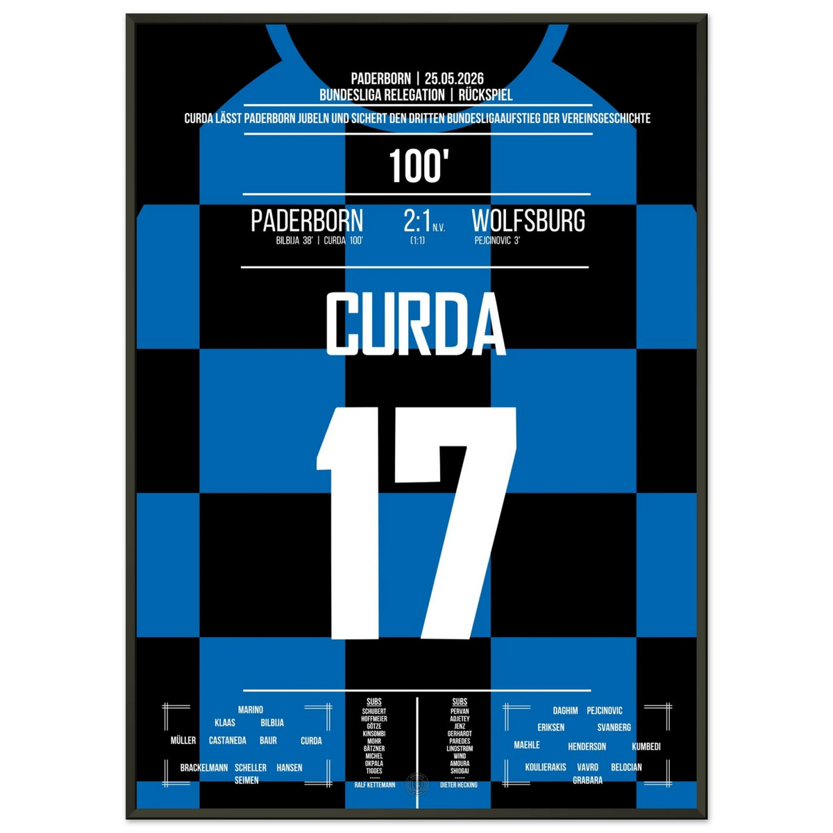 Curda's goal in extra time takes Paderborn back to the Bundesliga