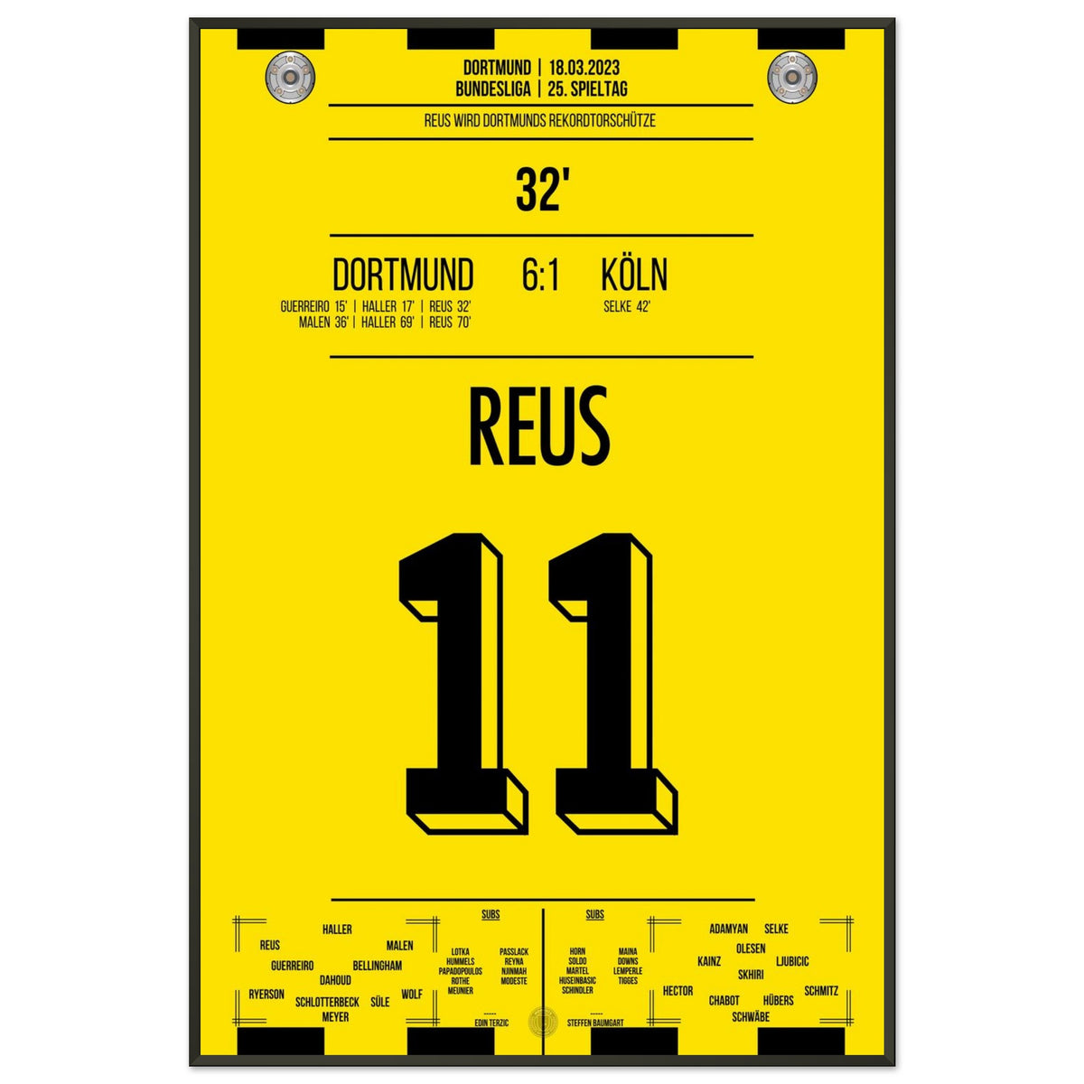 Reus' record goal against Cologne in 2023