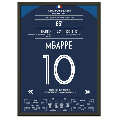 Superstar Mbappé mit dem vorentscheidenden Tor im WM Finale 2018 gegen Kroatien
