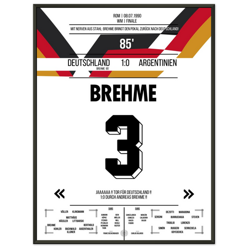 El penalti de Brehme contra Argentina en la final del Mundial de 1990