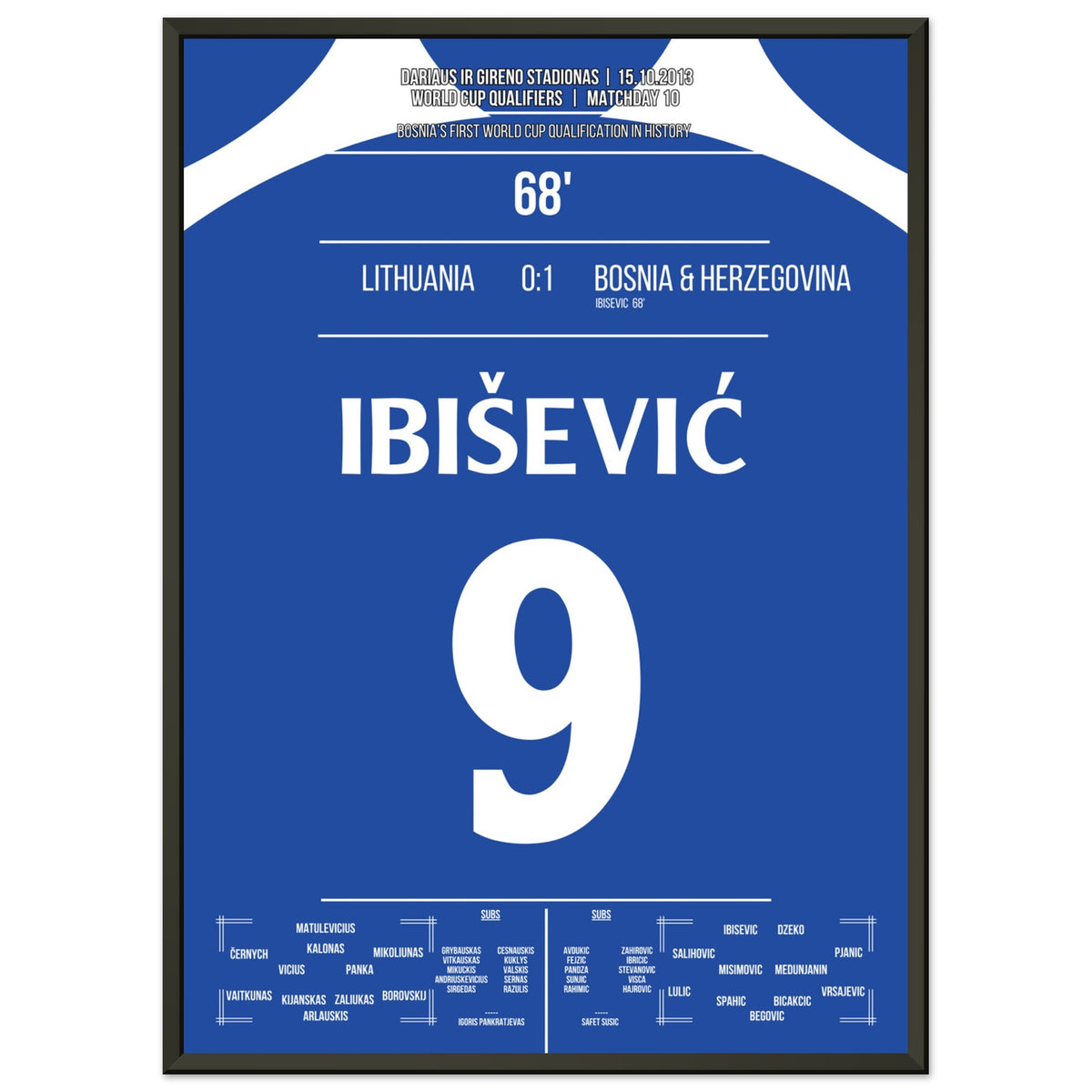 Ibisevic marca el primer gol de Bosnia en la historia de la Copa del Mundo.
