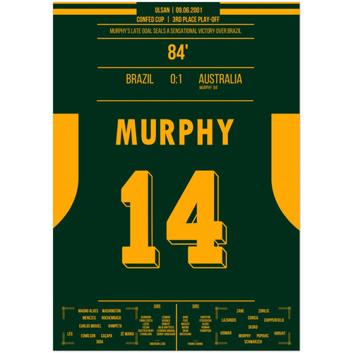 El gol de la victoria de Murphy contra Brasil en 2001.