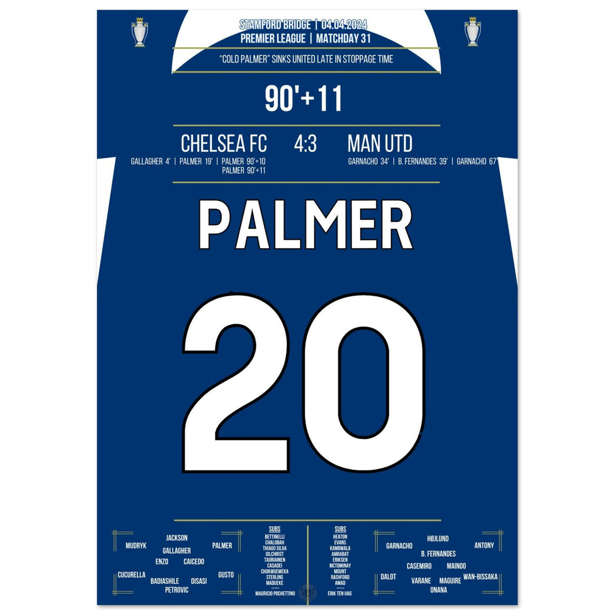 Palmer elimina al United en el tiempo de descuento en solitario.
