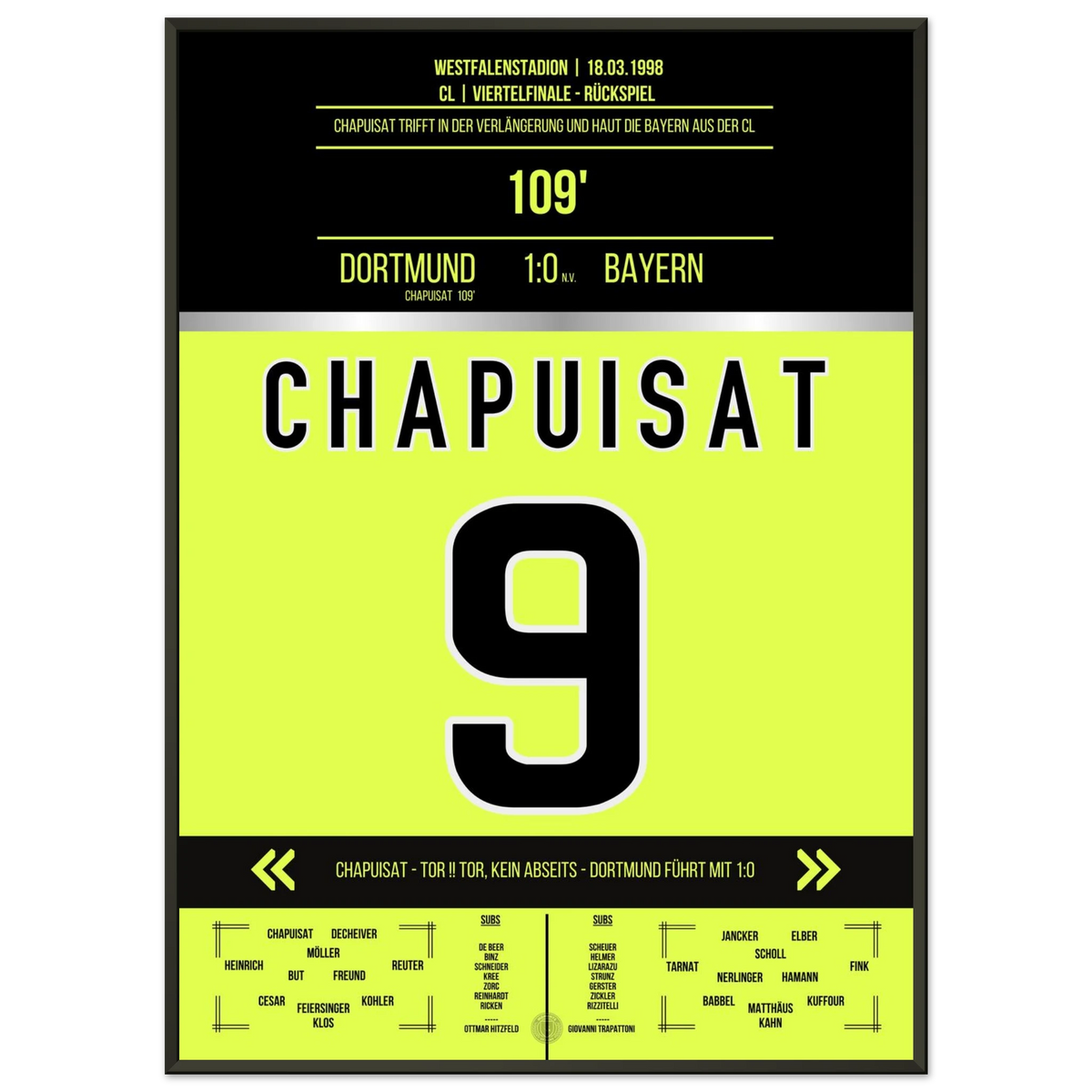 Chapuisat shoots Bayern out of the CL in the quarter-final second leg