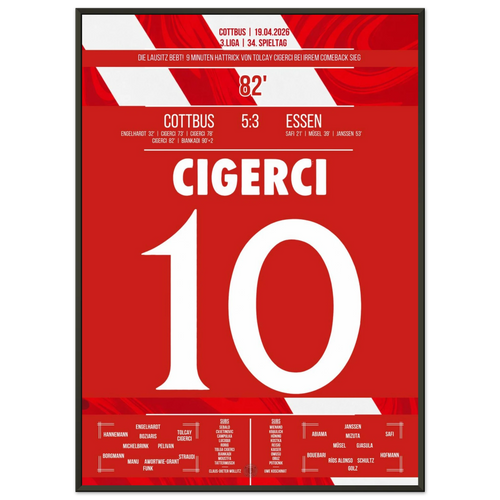 Hat trick in 9 minutes - Tolcay Cigerci shoots Cottbus to a crazy comeback victory