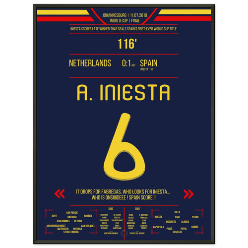 El gol de Iniesta a la inmortalidad en la final del Mundial 2010 contra Holanda.