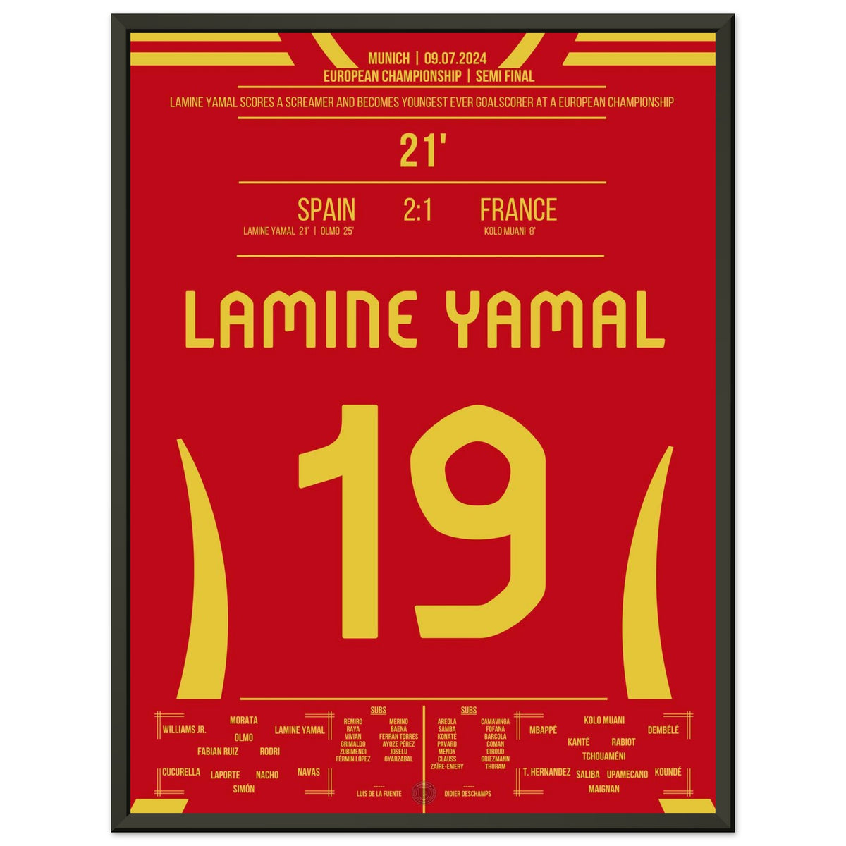 Lamine Yamal scores a dream goal and becomes the youngest goalscorer in European Championship history.