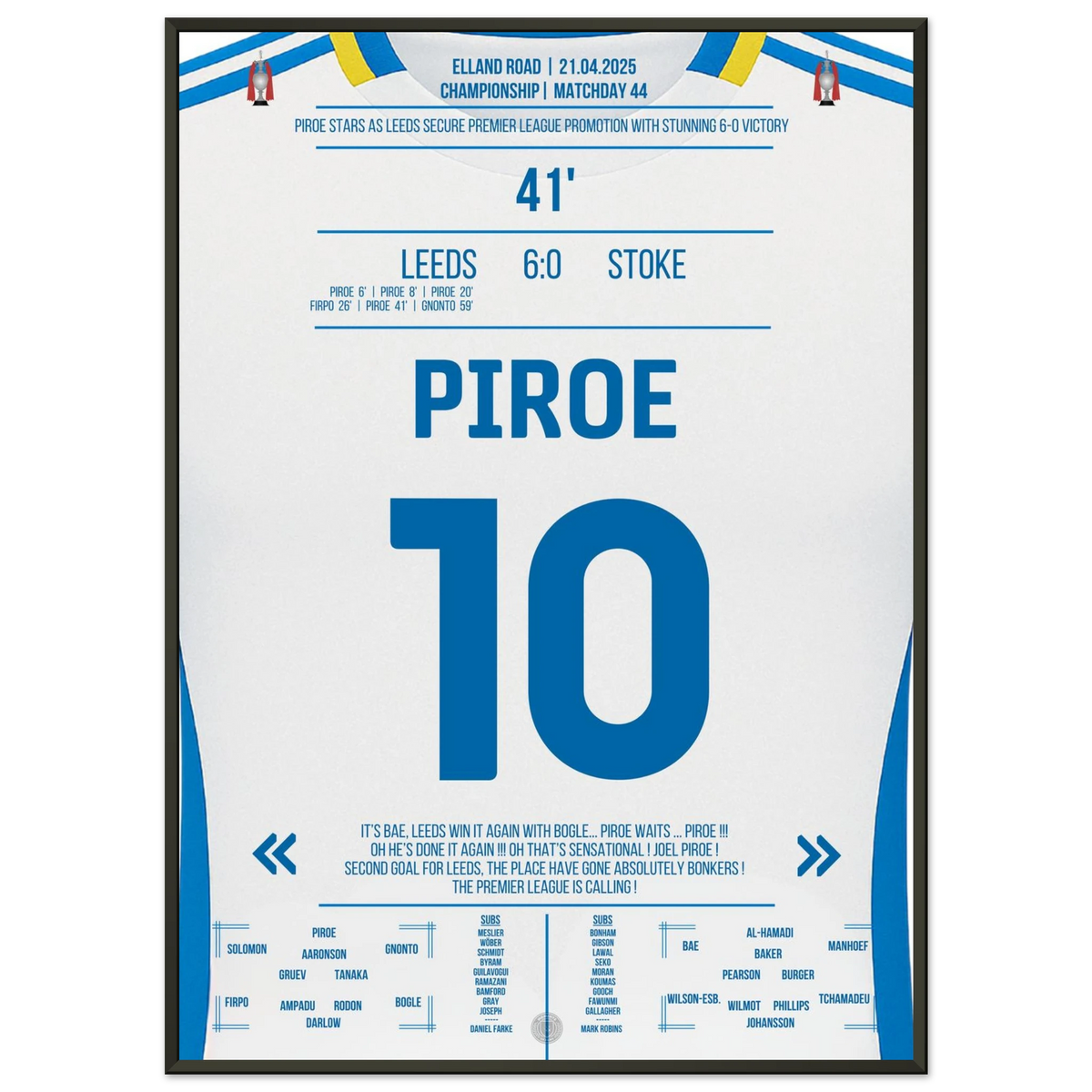 Piroe riporta il <tc><tc>Leeds</tc></tc> in Premier League con 4 gol!