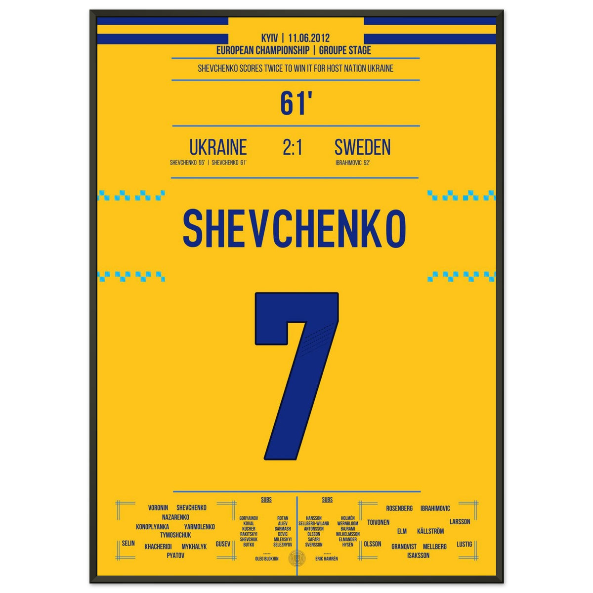 Shevchenko con doblete para la victoria contra Suecia 2012