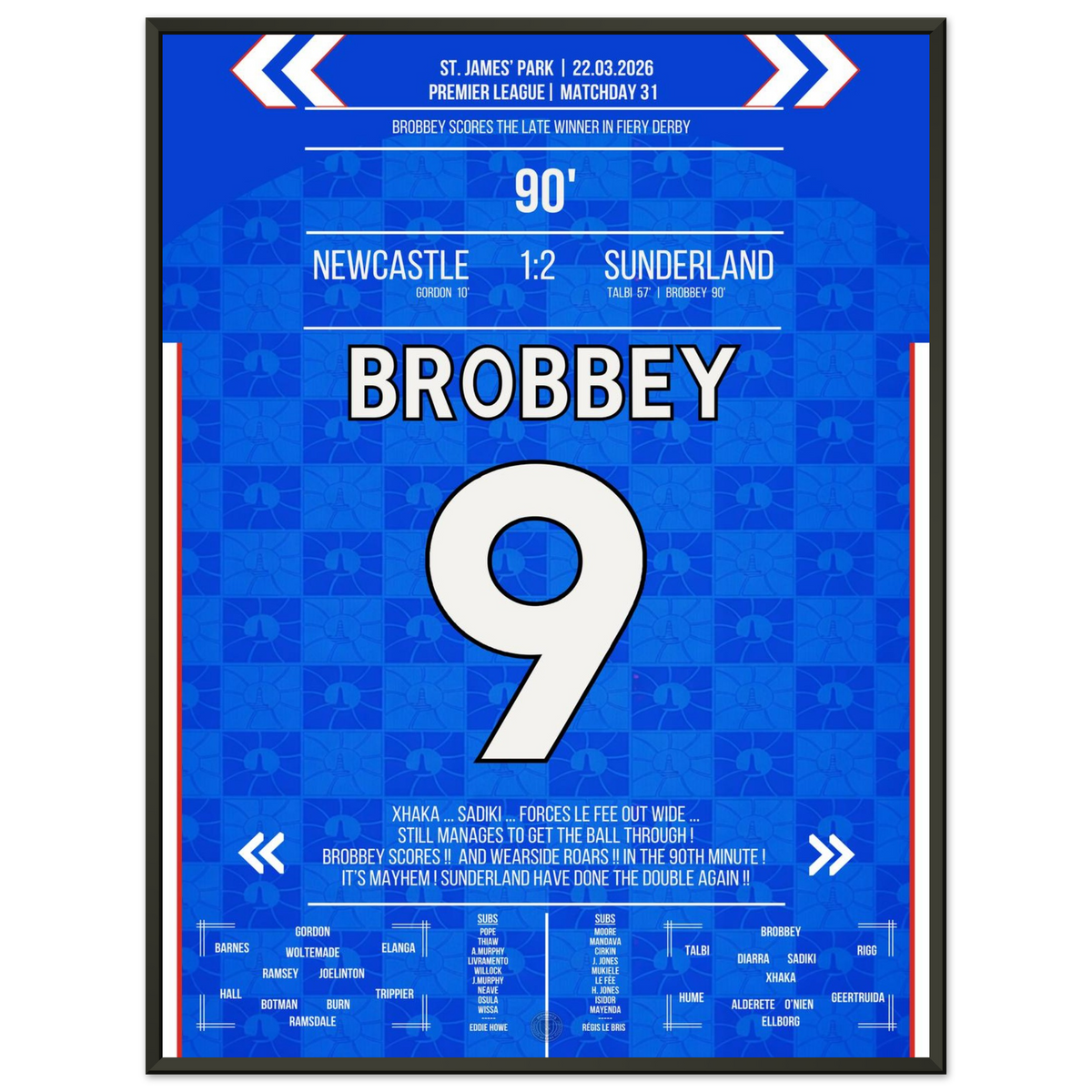 Brobbey's winning goal in the Newcastle derby