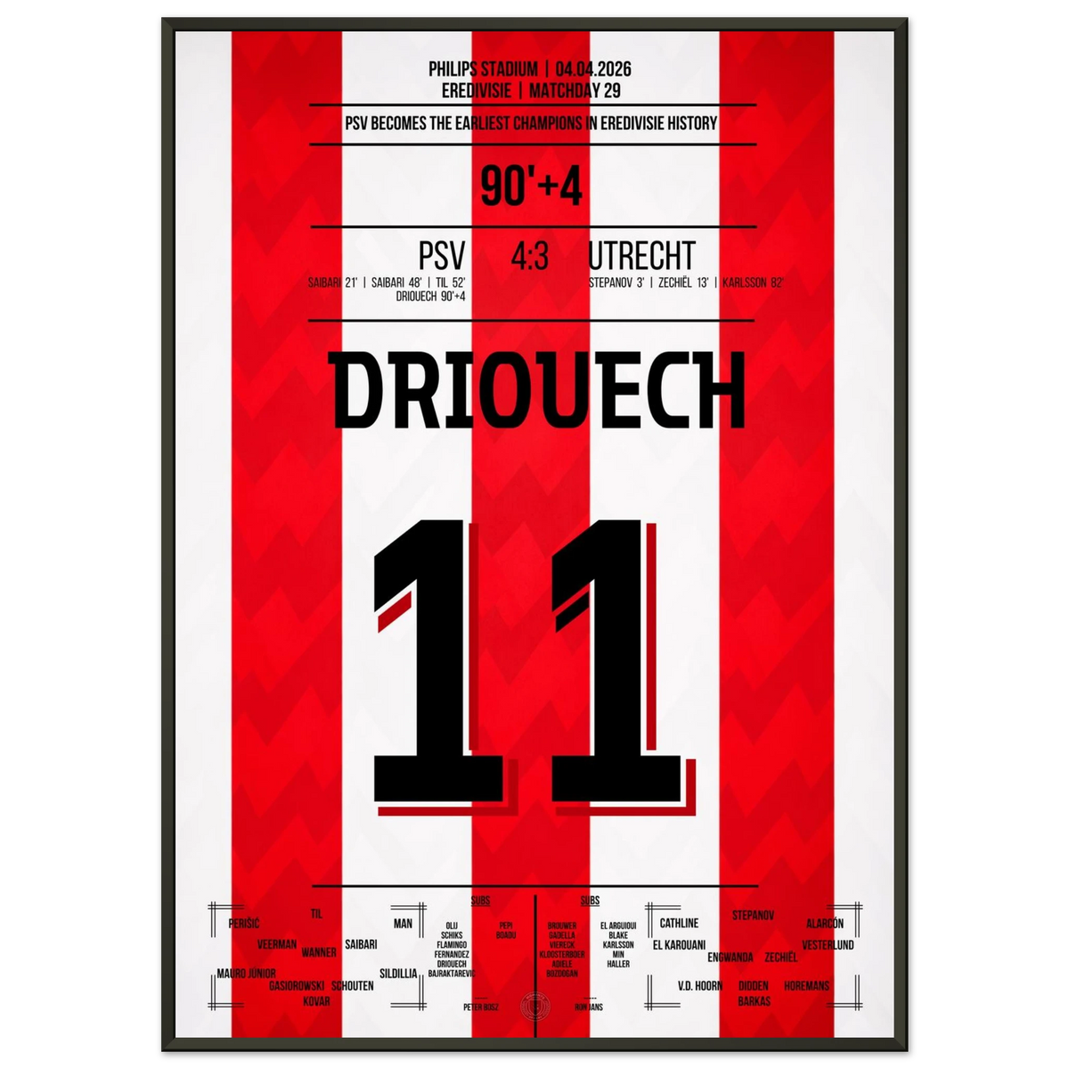 PSV celebrates the earliest championship in league history