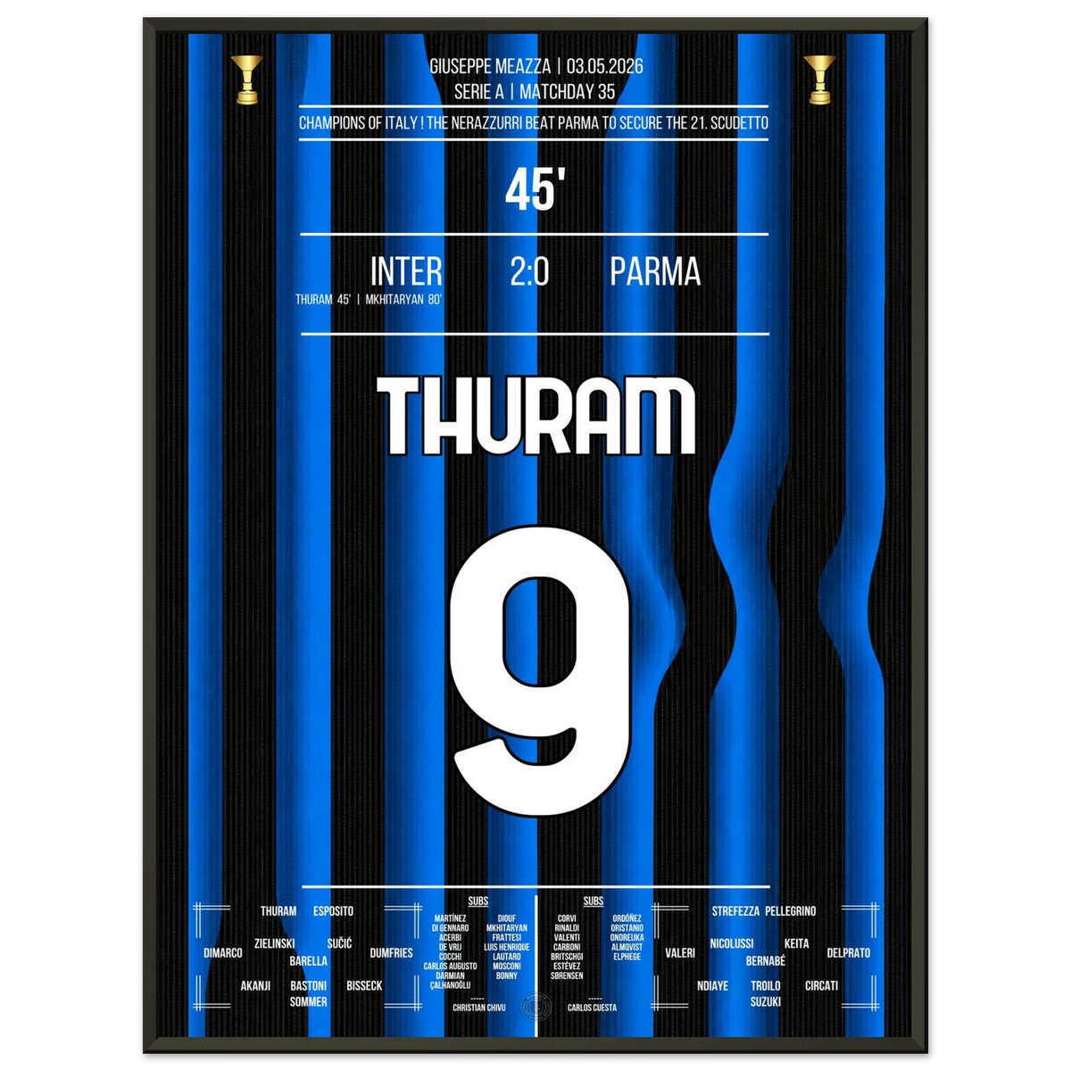 Thuram shoots Inter to the next championship in 2026