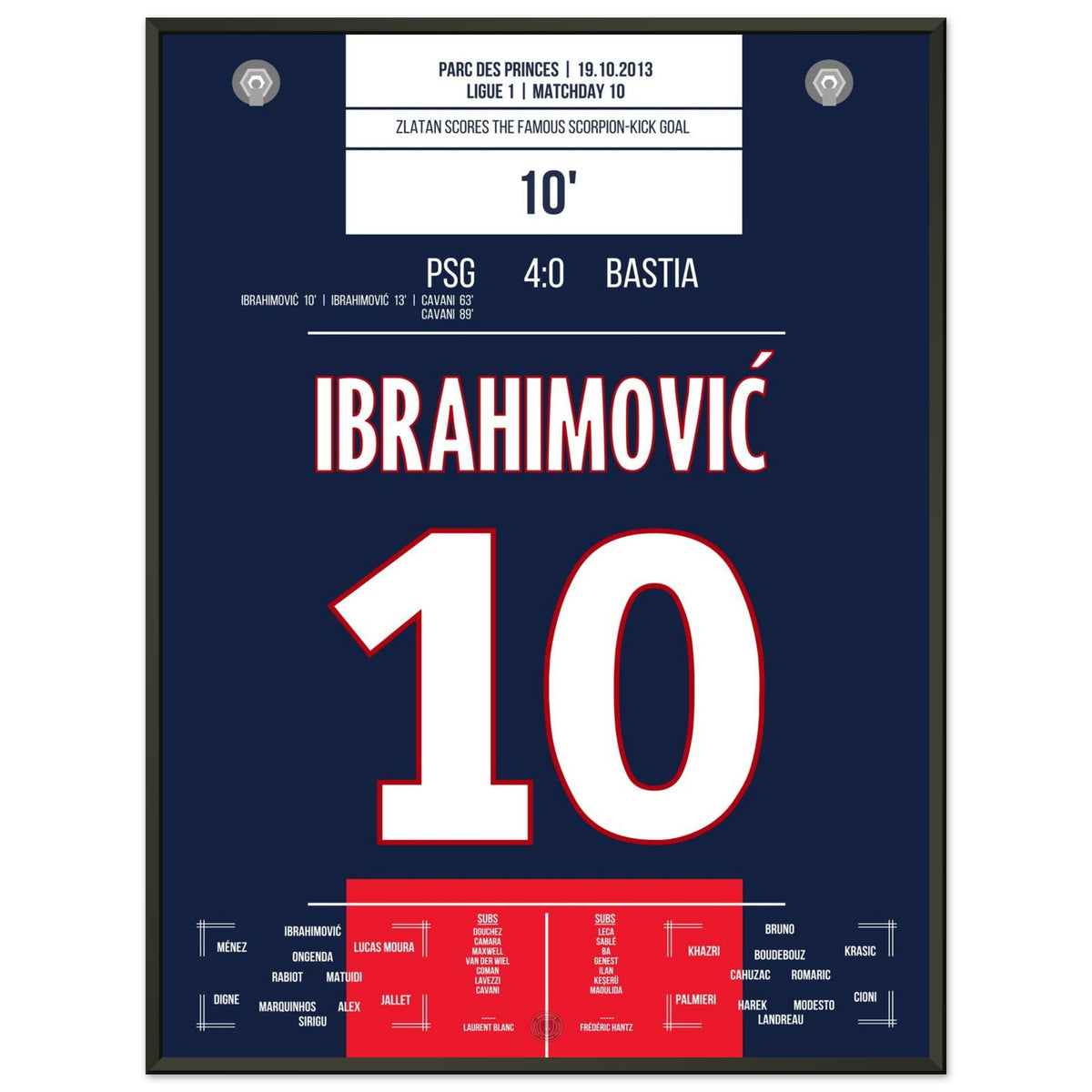 Zlatan's famous scorpion kick goal against Bastia