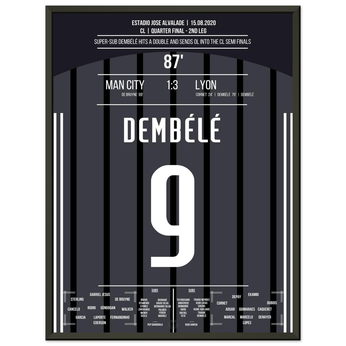 Dembélé lleva al OL a las semifinales