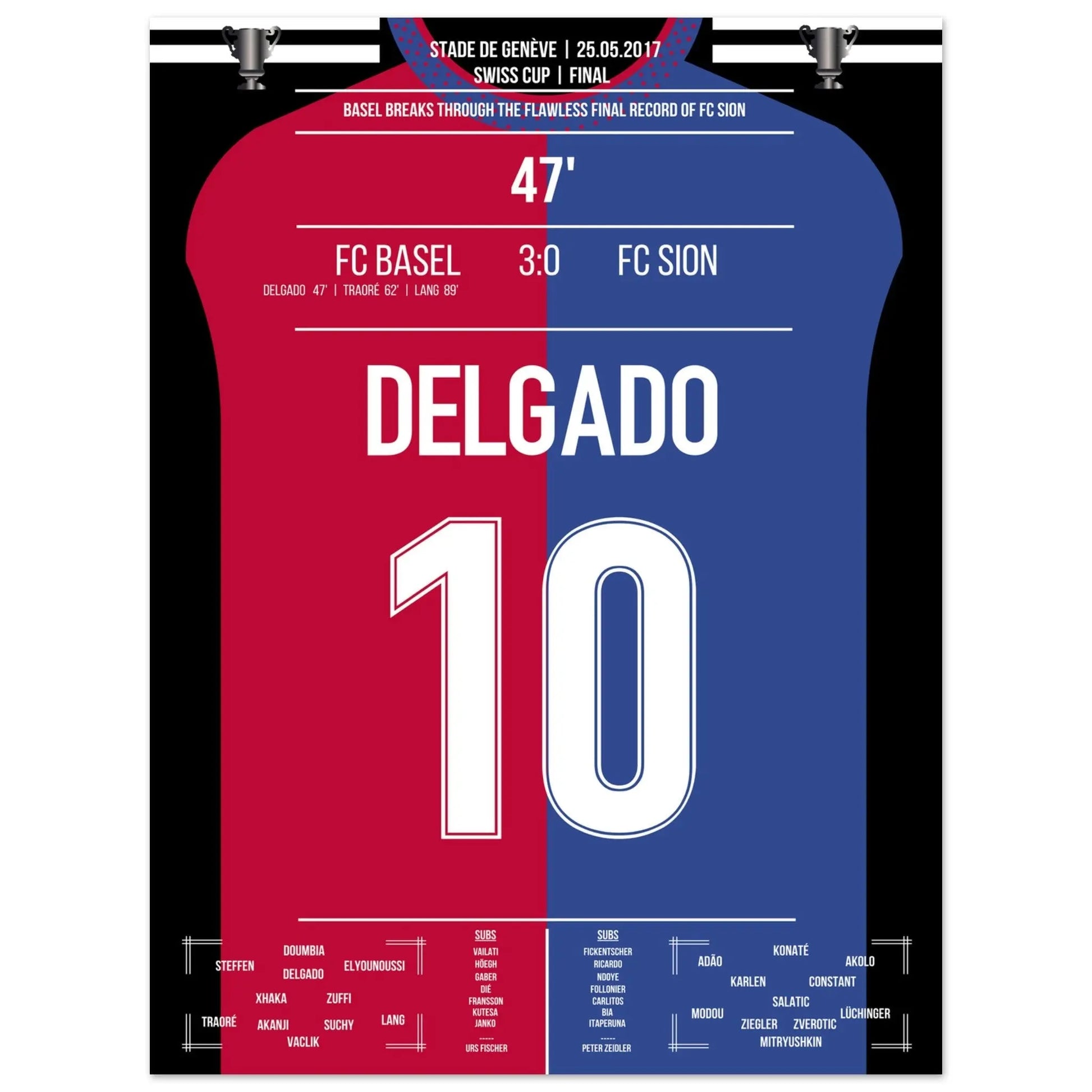 Basel's Sieg gegen Sion im Cup-Finale 2017 30x40-cm-12x16-Ohne-Rahmen