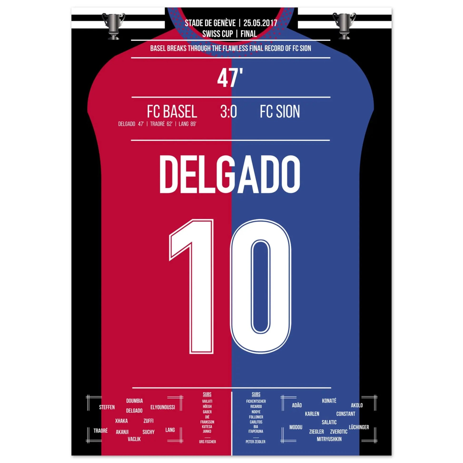 Basel's Sieg gegen Sion im Cup-Finale 2017 50x70-cm-20x28-Ohne-Rahmen