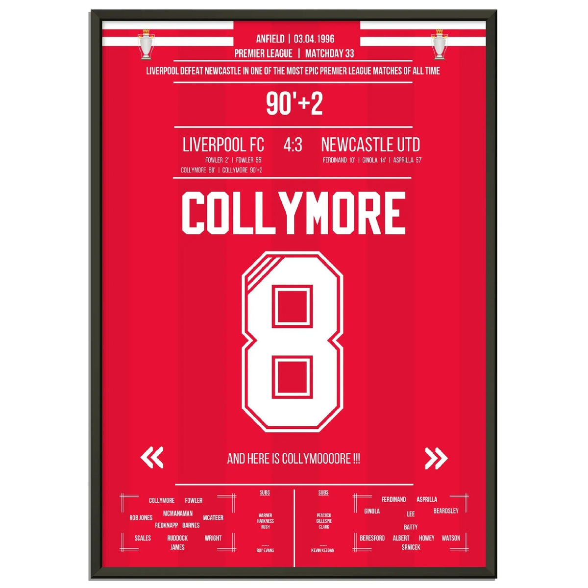 Collymore's gol vittoria all'ultimo minuto contro il Newcastle nel 1996
