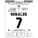Cristiano Ronaldo's 5 Tore-Show gegen Granada in 2015 30x40-cm-12x16-Ohne-Rahmen