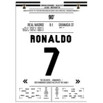 Cristiano Ronaldo's 5 Tore-Show gegen Granada in 2015 50x70-cm-20x28-Ohne-Rahmen