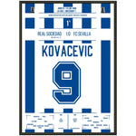 Debüt von Darko Kovacevic für Real Sociedad in 1996 50x70-cm-20x28-Schwarzer-Aluminiumrahmen