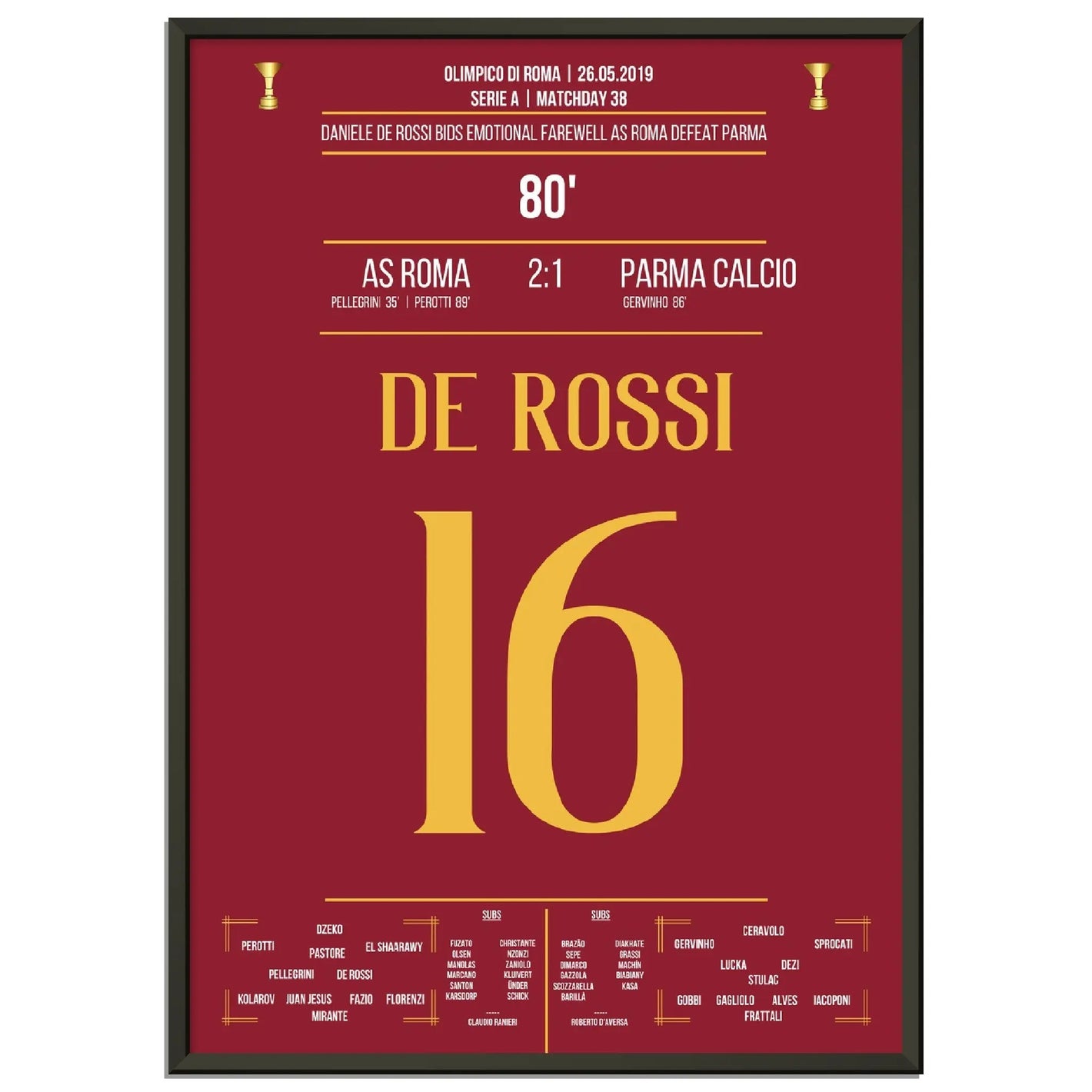 Der emotionale Abschied von Roma-Legende Daniele De Rossi 2019 