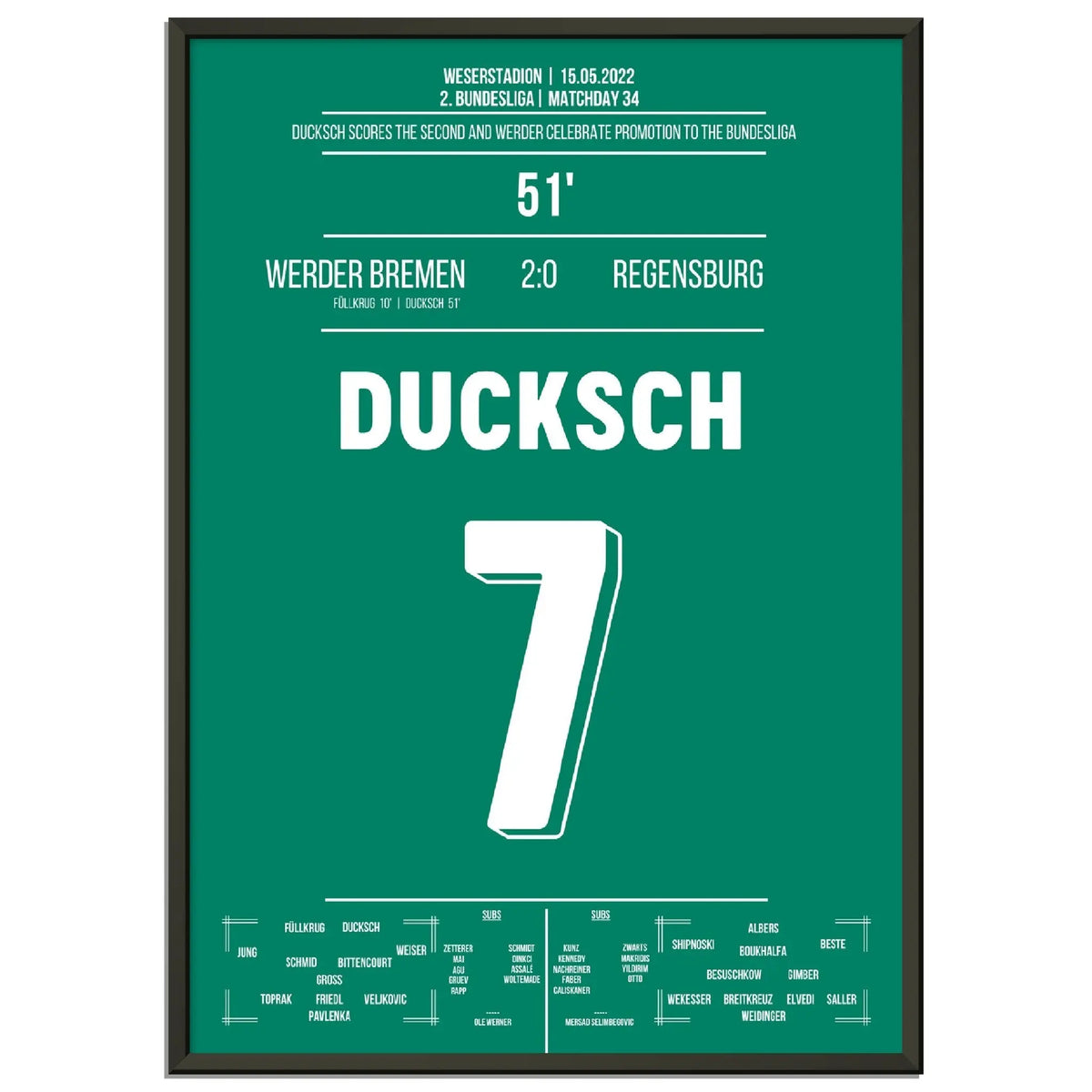 Ducksch hace perfecto el regreso de Bremen.