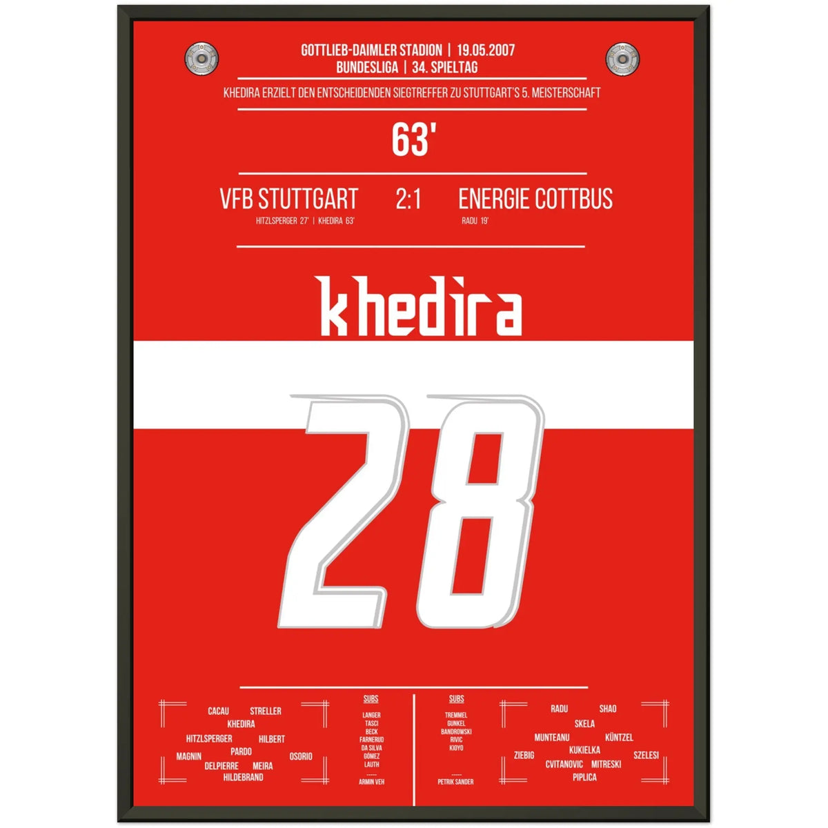 Khedira colpisce di testa il Stuttgart per il campionato 2007