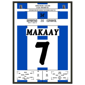 La Coruna's erster Meistertitel in 2000 50x70-cm-20x28-Schwarzer-Aluminiumrahmen