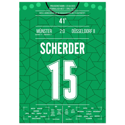 Münster's Rückkehr in die dritte Liga in 2023 50x70-cm-20x28-Ohne-Rahmen
