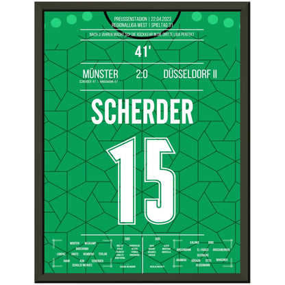 Münster's Rückkehr in die dritte Liga in 2023 30x40-cm-12x16-Schwarzer-Aluminiumrahmen