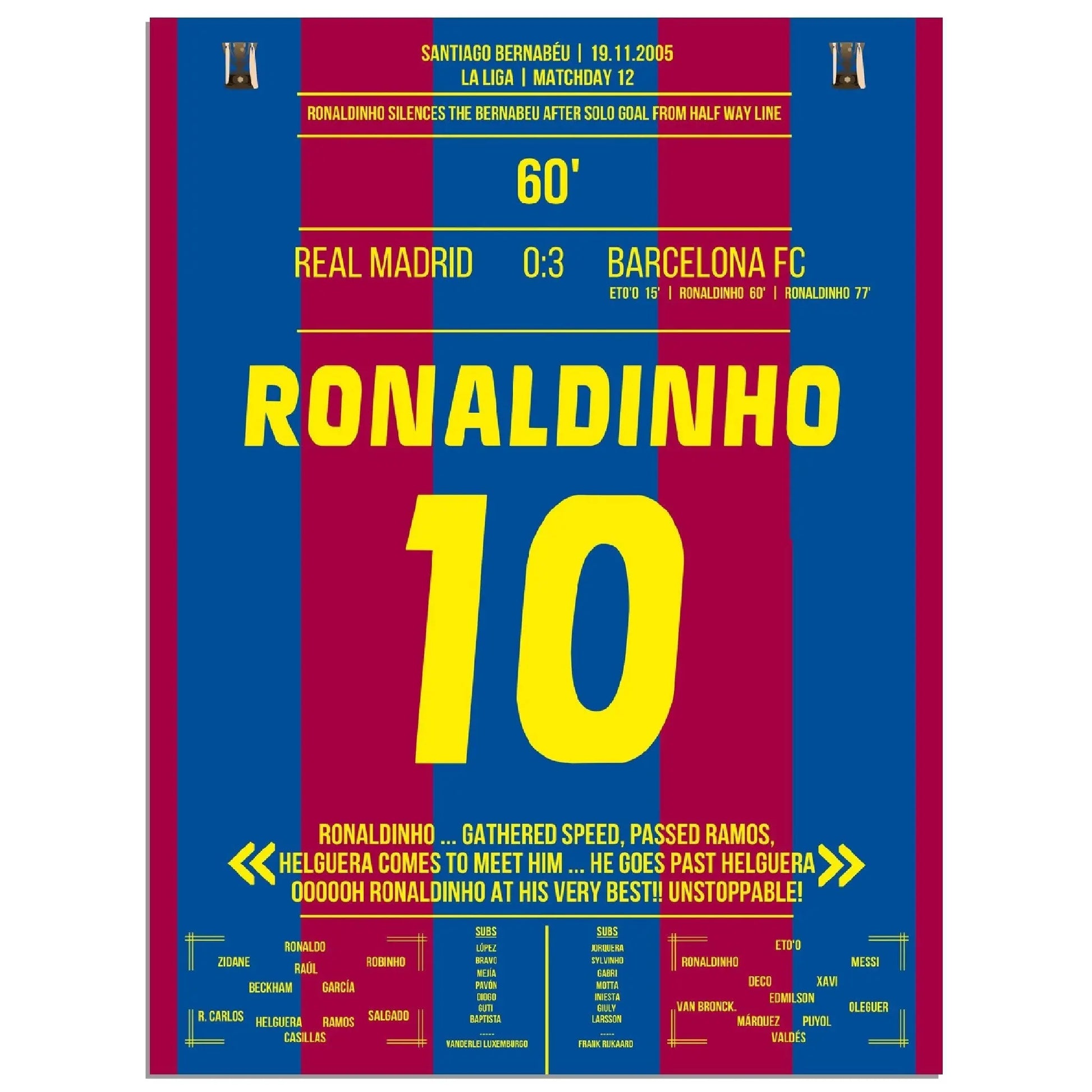 Ronaldinho's Solo Tor im Bernabeu in 2005 