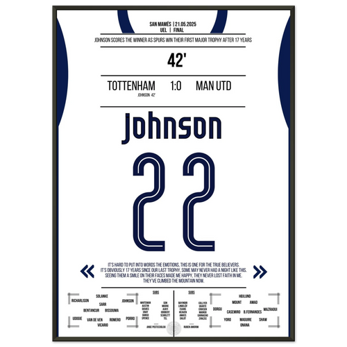 Johnson's decisive goal in Tottenham's European Cup triumph