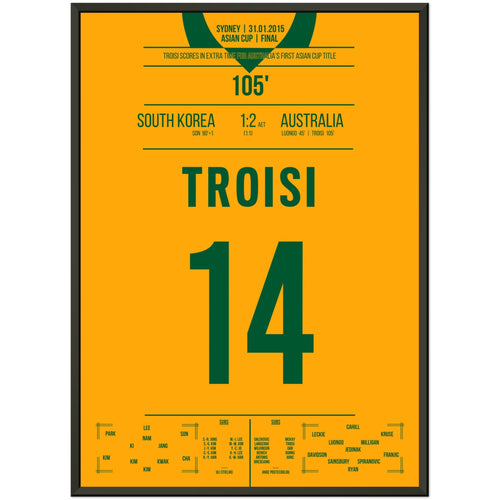 Troisi marca y Australia gana por primera vez la Copa Asiática.