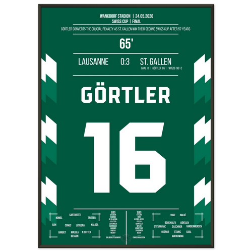 Görtler makes the preliminary decision in cup victory for St. Gallen